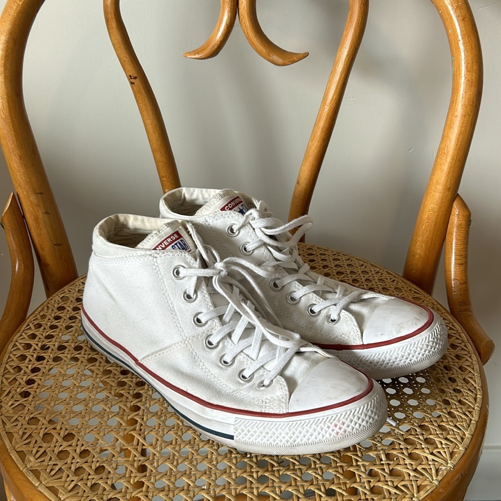 White high top converse size 10